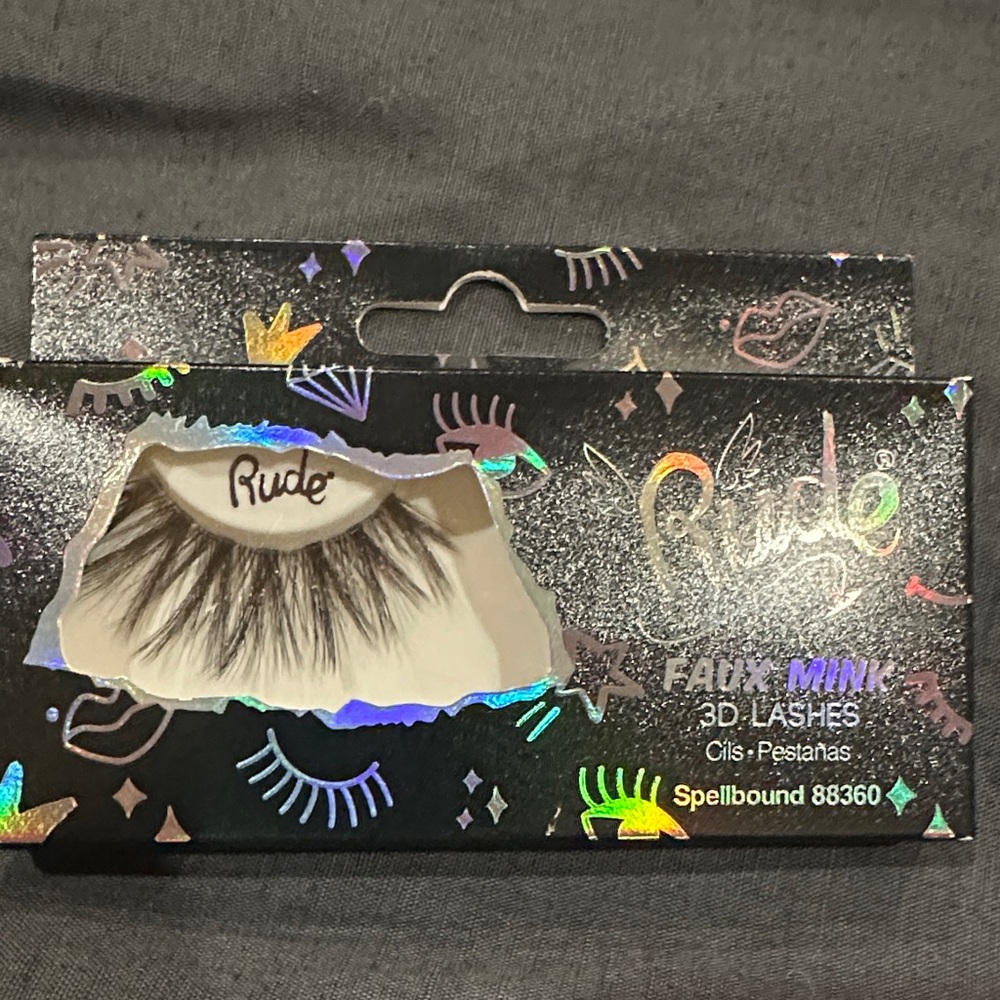 RUDE Faux Mink 3D Lashes with Black Accents